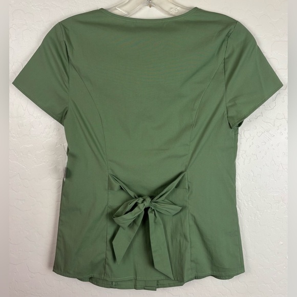 NEW ModCloth Cottage Curation Square Neck Top Cap Sleeve Green Size XXS 1342 - Picture 2 of 6